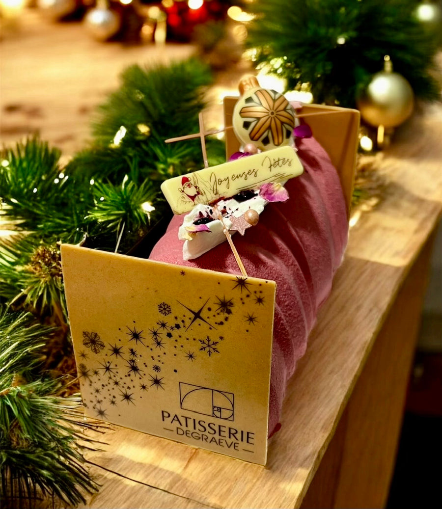 LA BÛCHE DE NOËL CASSIS CHATAIGNE- À PARTAGER (SANS GLUTEN)
