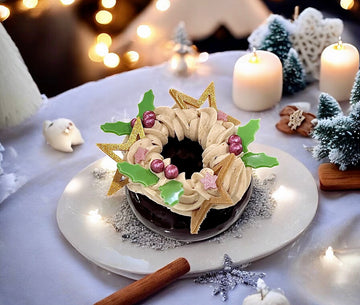 LA COURONNE DE NOËL / CHOCOLAT PRALINÉ CRÈME BRÛLÉE - DESSERT INDIVIDUEL