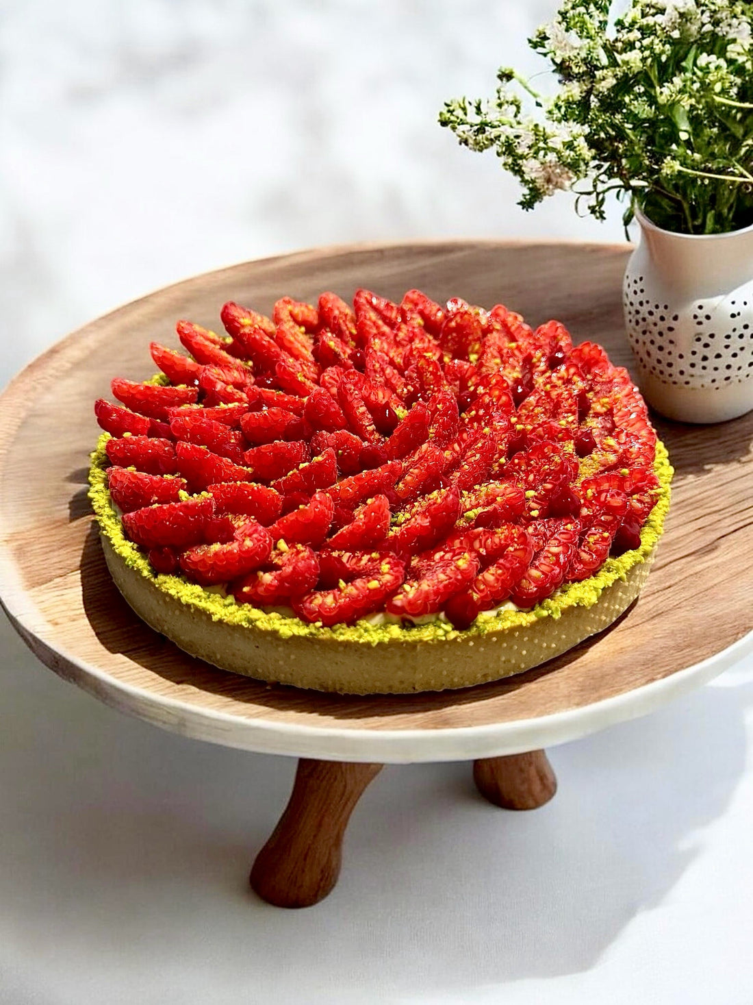 LA TARTE FRAMBOISE PISTACHE - À PARTAGER