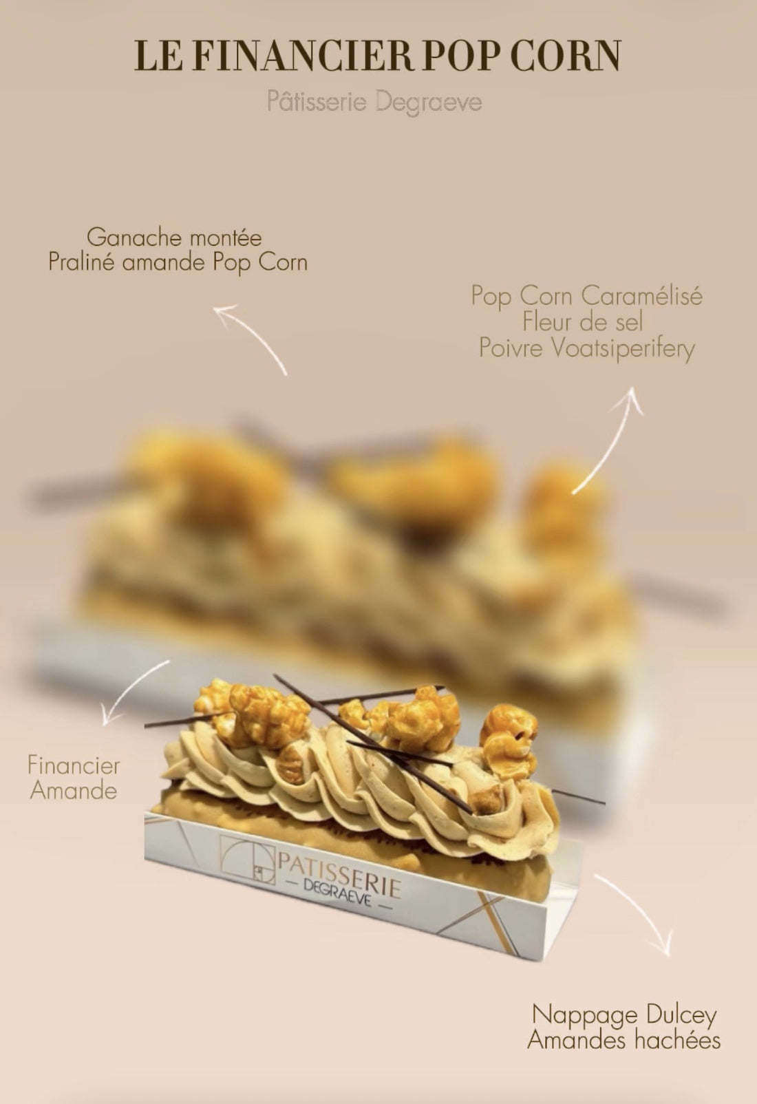 LE FINANCIER POP CORN - DESSERT INDIVIDUEL