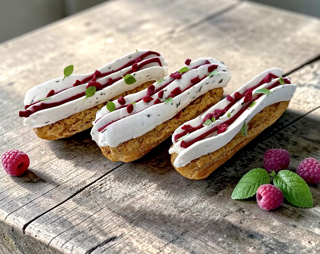 L'ÉCLAIR FRAMBOISE BASILIC - DESSERT INDIVIDUEL