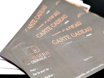 Carte cadeau cours de pâtisserie