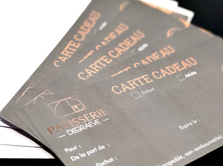 Carte cadeau cours de pâtisserie